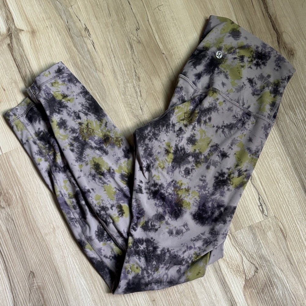 lululemon athletica Tie-Dye Leggings - Black and Green